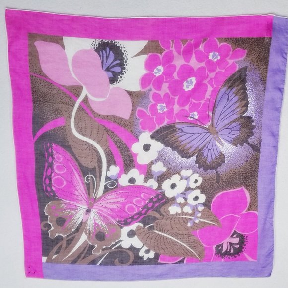 Nasharr Freres Vintage Cotton Scarf Switzerland - Picture 1 of 7
